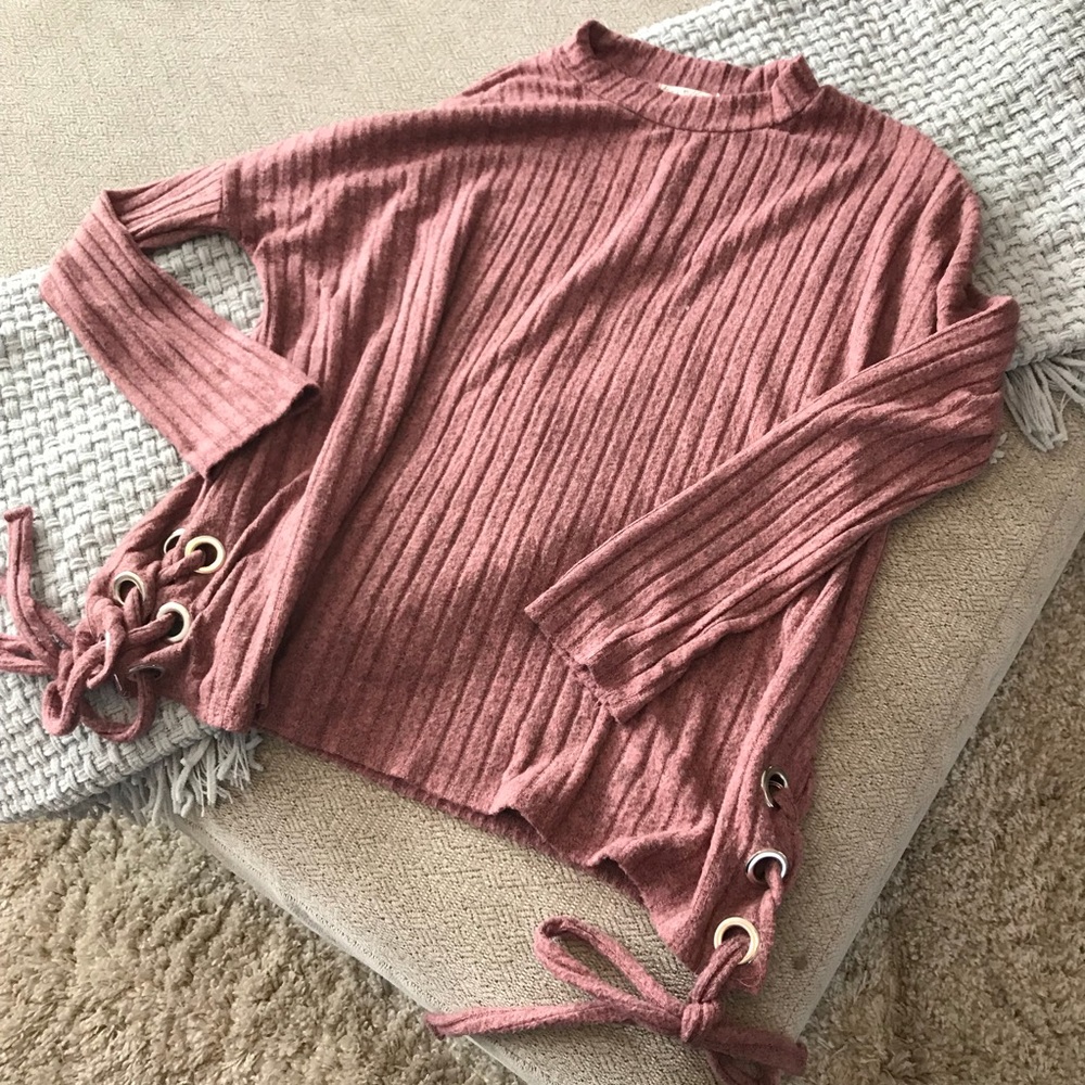 Boutique Style Pink oversized Sweater sz L